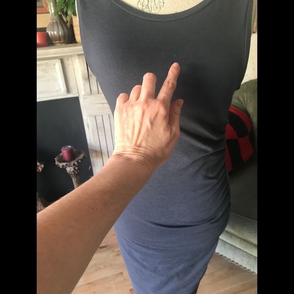 LEITH Blue Gray BodyCon Sleeveless Jewel Neck Dress Size M - Picture 11 of 13